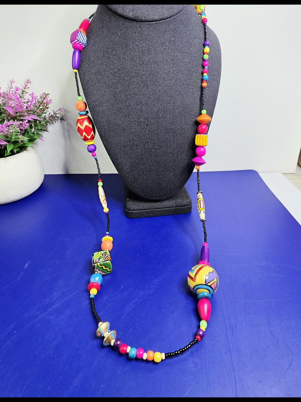 Colorful Boho Beaded Necklace - Multicolor